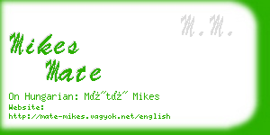 mikes mate business card